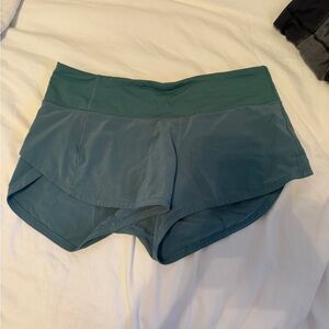 lululemon athletica Blue-Green 2.5 inseam speed ups